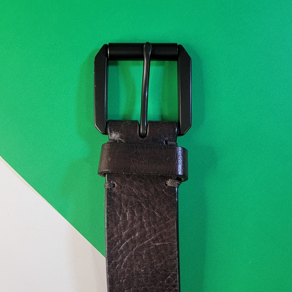James Campbell Genuine Leather Belt, Dark Brown